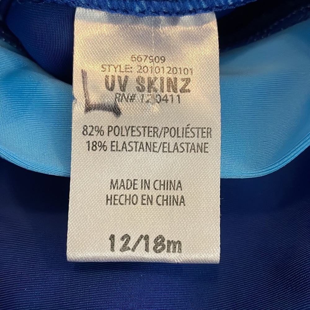 Skinz rash guard size 12/18 mths - Picture 3 of 4